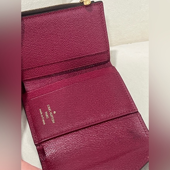 Louis Vuitton Burgundy and Black Monogram Wallet - Picture 2 of 5